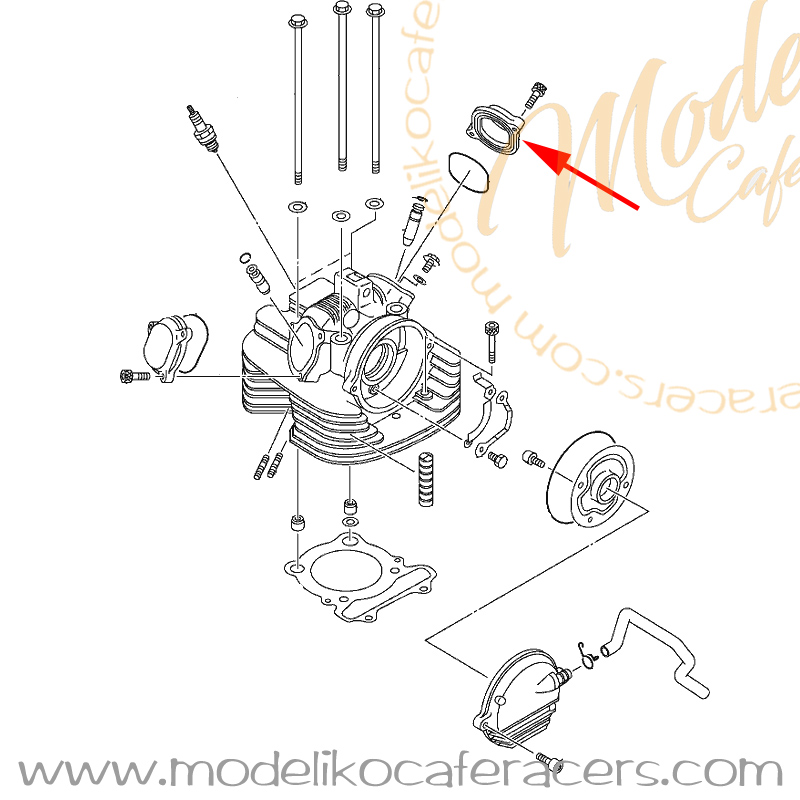 Tapa de Balancines Trasera OEM - Yamaha SR250